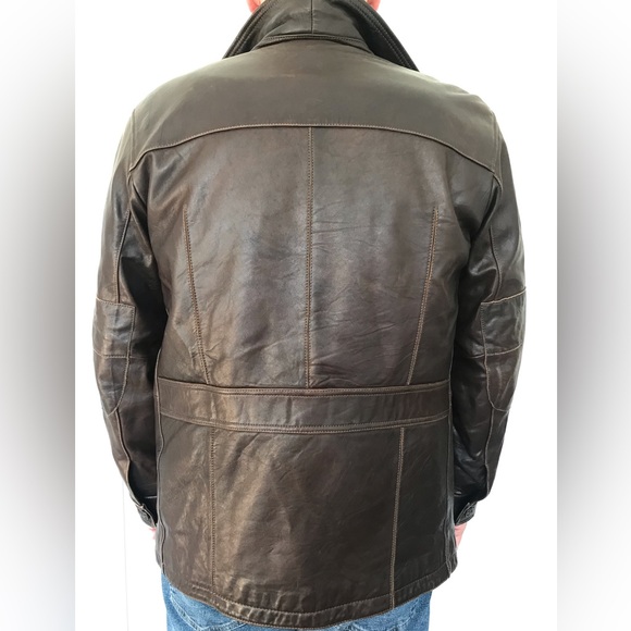 Danier Leather lamb skin brown size small car coat. - Picture 4 of 7